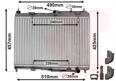Radiator, engine cooling (18002440)