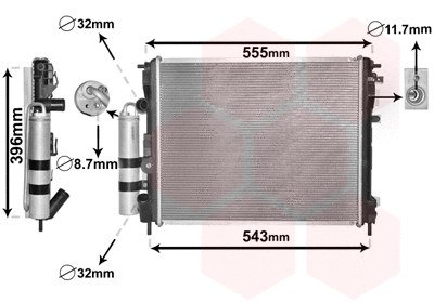 Radiator, engine cooling (4300M323)