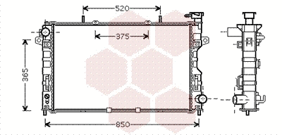 Radiator, engine cooling (07002107)