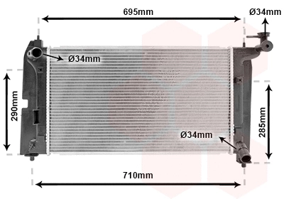 Radiator, engine cooling (53002289)