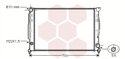 Radiator, engine cooling (03002110)