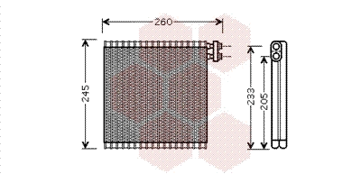 Evaporator, air conditioning (2700V216)