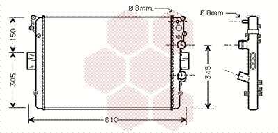 Radiator, engine cooling (28002042)