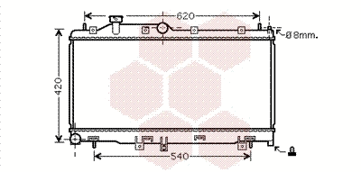 Radiator, engine cooling (51002072)