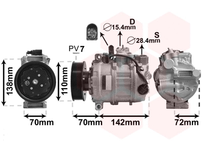 Compressor, air conditioning (0300K381)