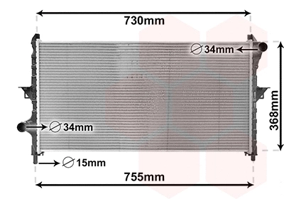 Radiator, engine cooling (09002278)