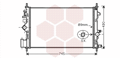 Radiator, engine cooling (37002468)