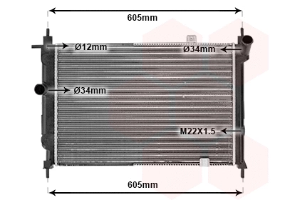 Radiator, engine cooling (37002191)