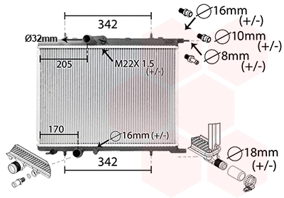 Radiator, engine cooling