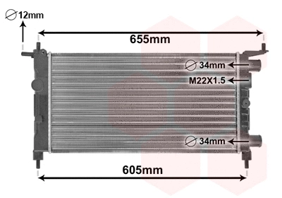Radiator, engine cooling (37002261)