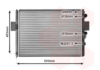 Radiator, engine cooling (28002061)