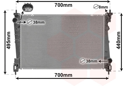 Radiator, engine cooling (37012702)