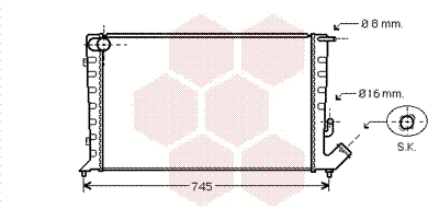 Radiator, engine cooling (09002211)