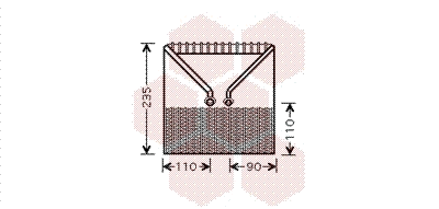 Evaporator, air conditioning (3700V414)
