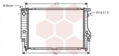 Radiator, engine cooling (06002128)