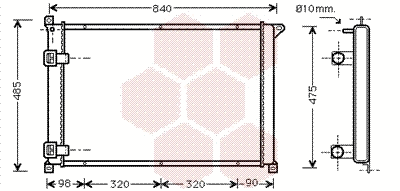 Radiator, engine cooling (43002265)