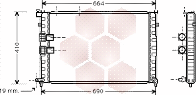 Radiator, engine cooling (09002133)
