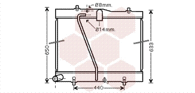 Radiator, engine cooling (53002597)