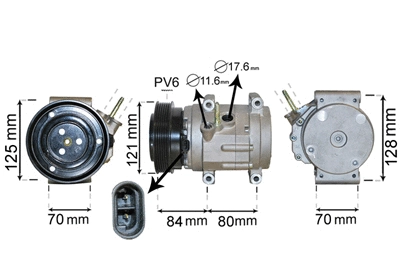 Compressor, air conditioning (0800K037)