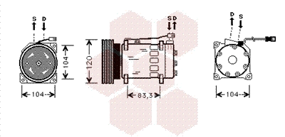Compressor, air conditioning (0900K175)