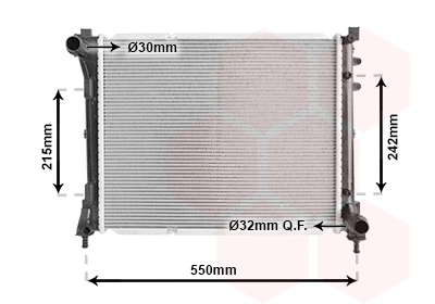 Radiator, engine cooling (73002098)