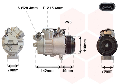 Compressor, air conditioning (0600K387)