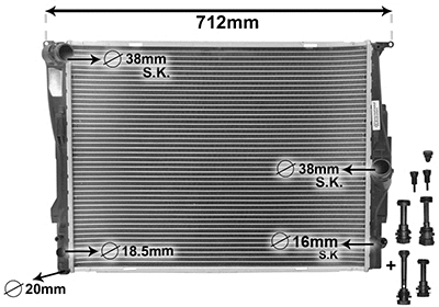 Radiator, engine cooling (06002303)