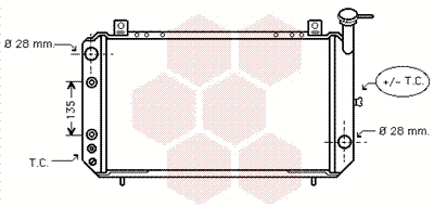 Radiator, engine cooling (13002050)