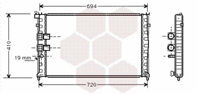 Radiator, engine cooling (40002178)