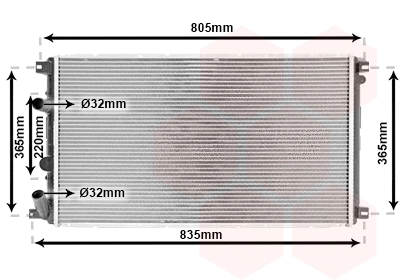 Radiator, engine cooling (43002361)