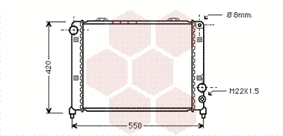 Radiator, engine cooling (01002035)