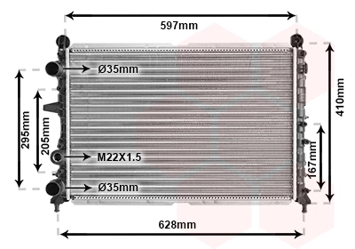 Radiator, engine cooling (17002066)
