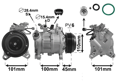 Compressor, air conditioning (0600K499)
