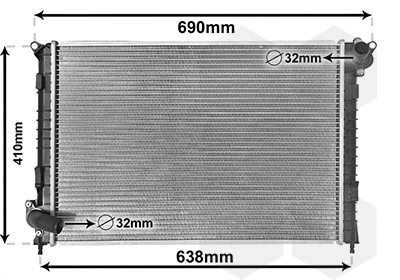 Radiator, engine cooling (06002314)