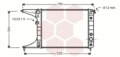 Radiator, engine cooling (37002201)