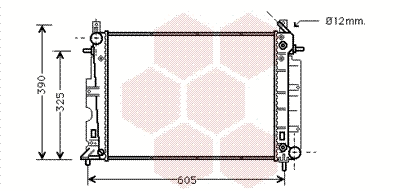 Radiator, engine cooling (47002008)