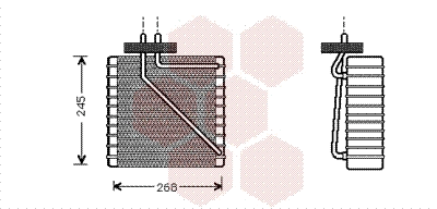 Evaporator, air conditioning (1800V270)