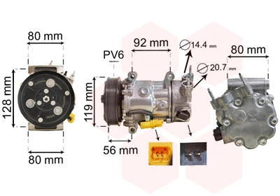 Compressor, air conditioning (0900K255)