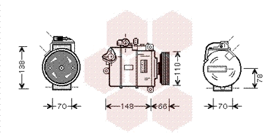 Compressor, air conditioning (0300K275)