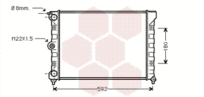 Radiator, engine cooling (58002011)