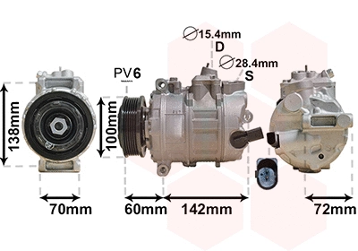 Compressor, air conditioning (5800K386)