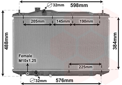 Radiator, engine cooling (25002306)
