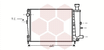 Radiator, engine cooling (09002040)
