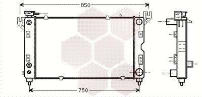 Radiator, engine cooling (07002028)