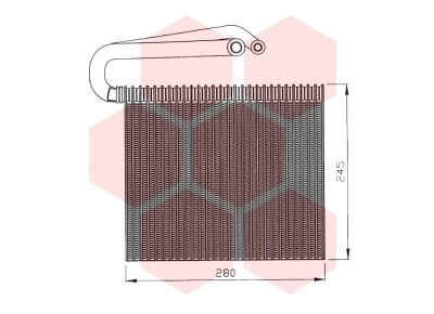 Evaporator, air conditioning (3700V399)