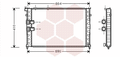 Radiator, engine cooling (09002132)