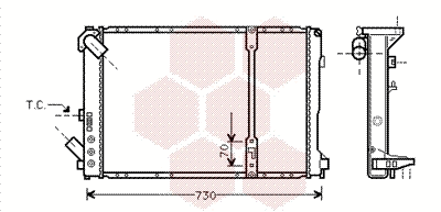 Radiator, engine cooling (43002208)