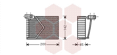 Evaporator, air conditioning (3000V328)