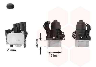 Oil Cooler, engine oil (58013724)