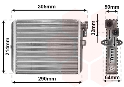 Heat Exchanger, interior heating (59006110)